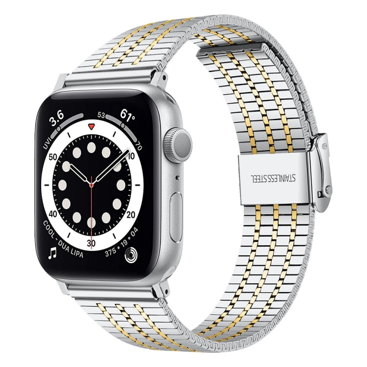 Bracelet de montre en acier pour la série Apple Watch, 7 45mm / 6&SE&5&4 44mm / 3&2&1 42mm, 7 41mm / 6&SE&5&4 40mm / 3&2&1 38mm