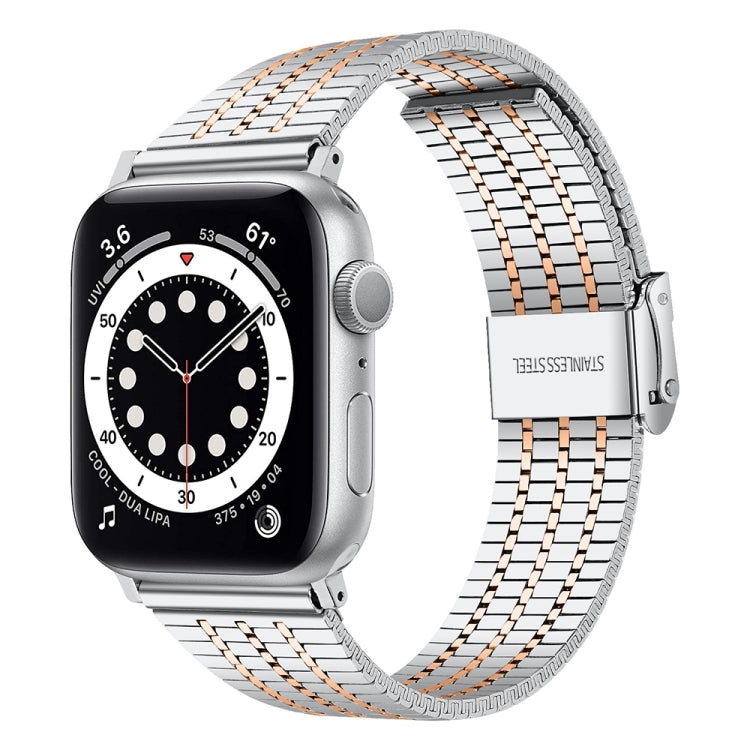 Bracelet de montre en acier pour la série Apple Watch, 7 45mm / 6&SE&5&4 44mm / 3&2&1 42mm, 7 41mm / 6&SE&5&4 40mm / 3&2&1 38mm