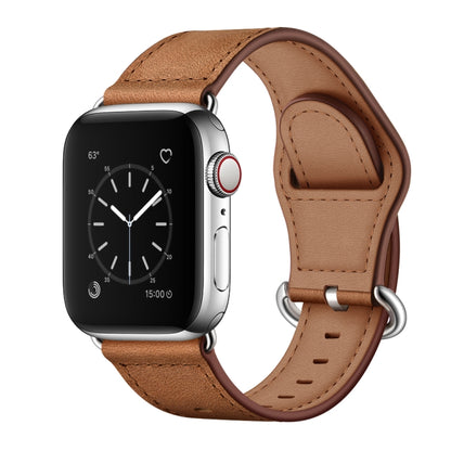Bracelet de montre en cuir véritable pour la série Apple Watch, 7 45mm / 6&SE&5&4 44mm / 3&2&1 42mm, 7 41mm / 6&SE&5&4 40mm / 3&2&1 38mm