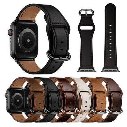 Bracelet de montre en cuir véritable pour la série Apple Watch, 7 45mm / 6&SE&5&4 44mm / 3&2&1 42mm, 7 41mm / 6&SE&5&4 40mm / 3&2&1 38mm