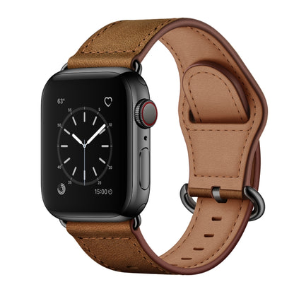 Bracelet de montre en cuir véritable pour la série Apple Watch, 7 45mm / 6&SE&5&4 44mm / 3&2&1 42mm, 7 41mm / 6&SE&5&4 40mm / 3&2&1 38mm