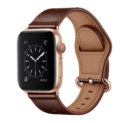 Bracelet de montre en cuir véritable pour la série Apple Watch, 7 45mm / 6&SE&5&4 44mm / 3&2&1 42mm, 7 41mm / 6&SE&5&4 40mm / 3&2&1 38mm
