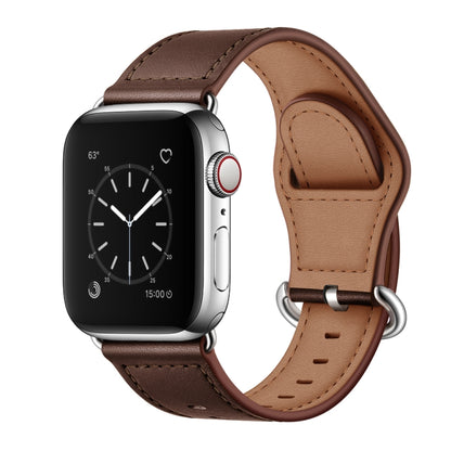 Bracelet de montre en cuir véritable pour la série Apple Watch, 7 45mm / 6&SE&5&4 44mm / 3&2&1 42mm, 7 41mm / 6&SE&5&4 40mm / 3&2&1 38mm