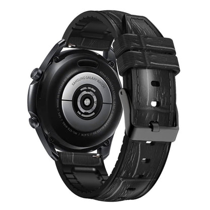 Pour Huawei Watch GT3 Pro 46mm Bracelet de montre en cuir de silicone à texture commune en bambou