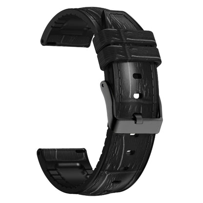 Pour Huawei Watch GT3 Pro 46mm Bracelet de montre en cuir de silicone à texture commune en bambou