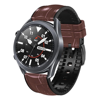 Pour Huawei Watch GT3 Pro 46mm Bracelet de montre en cuir de silicone à texture commune en bambou