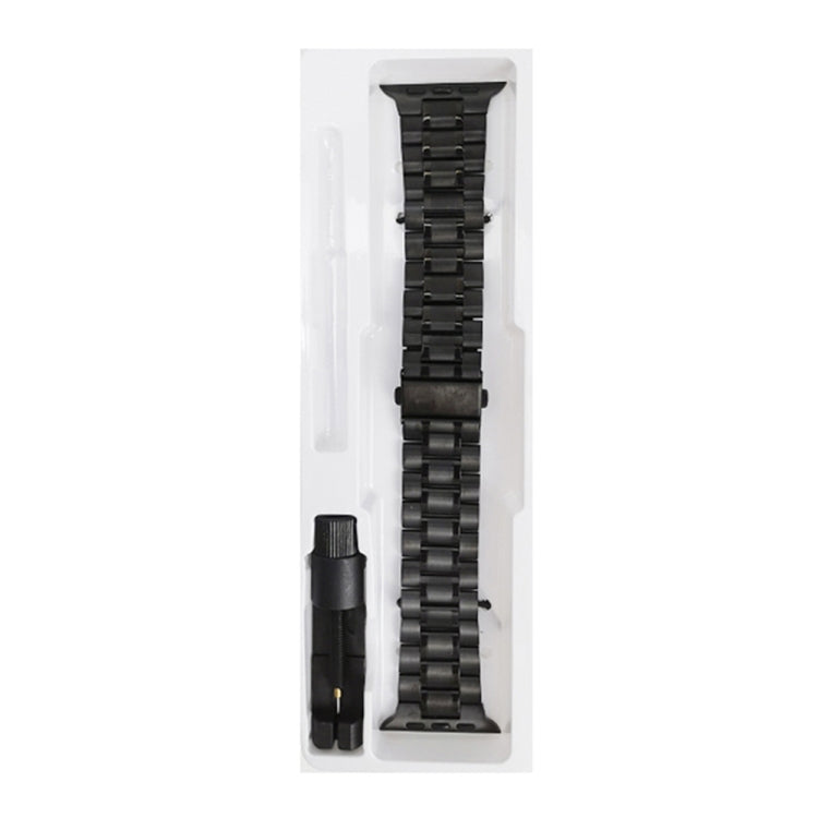 Bracelet de montre en acier inoxydable à 5 perles pour la série Apple Watch, 7 45mm / 6&SE&5&4 44mm / 3&2&1 42mm, 7 41mm / 6&SE&5&4 40mm / 3&2&1 38mm