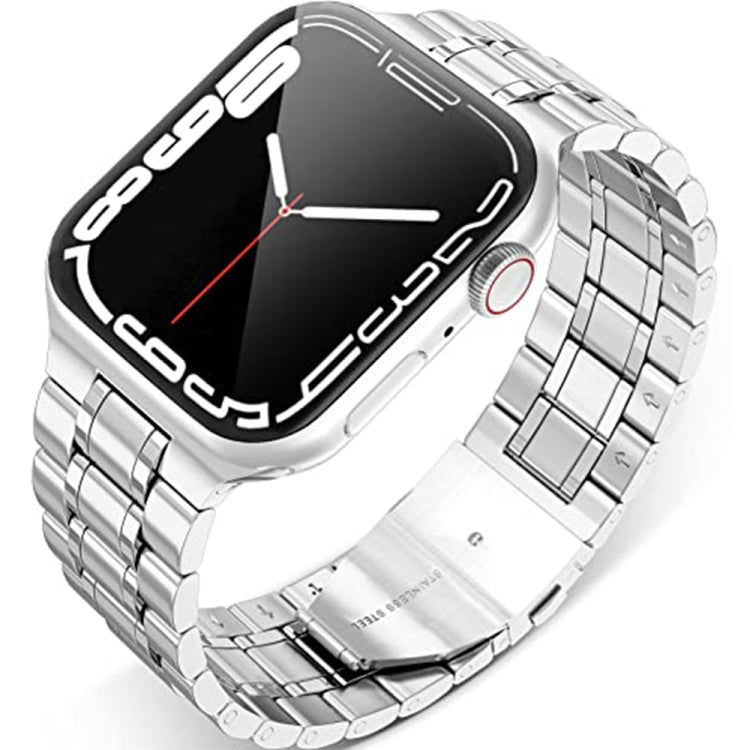 Bracelet de montre en acier inoxydable à 5 perles pour la série Apple Watch, 7 45mm / 6&SE&5&4 44mm / 3&2&1 42mm, 7 41mm / 6&SE&5&4 40mm / 3&2&1 38mm