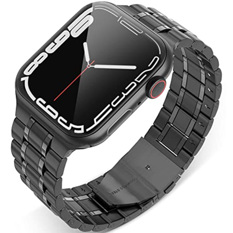 Bracelet de montre en acier inoxydable à 5 perles pour la série Apple Watch, 7 45mm / 6&SE&5&4 44mm / 3&2&1 42mm, 7 41mm / 6&SE&5&4 40mm / 3&2&1 38mm