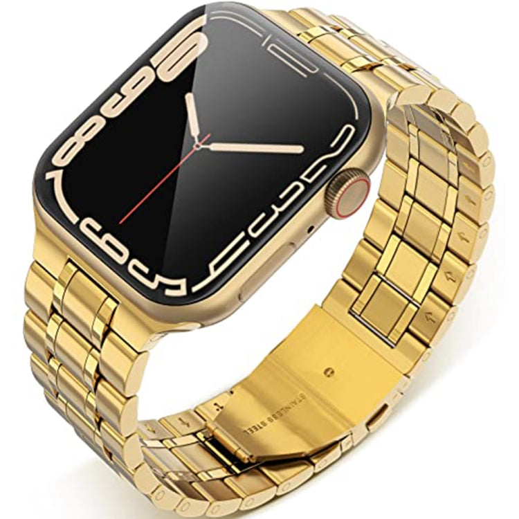 Bracelet de montre en acier inoxydable à 5 perles pour la série Apple Watch, 7 45mm / 6&SE&5&4 44mm / 3&2&1 42mm, 7 41mm / 6&SE&5&4 40mm / 3&2&1 38mm