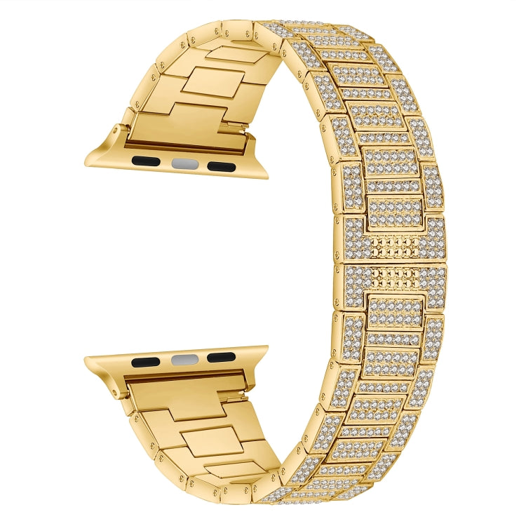 Bracelet de montre en métal diamant pour la série Apple Watch, 7 45mm / 6&SE&5&4 44mm / 3&2&1 42mm, 7 41mm / 6&SE&5&4 40mm / 3&2&1 38mm
