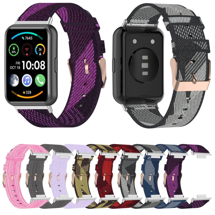 Bracelet de montre tissé en nylon, For Huawei Watch Fit 2