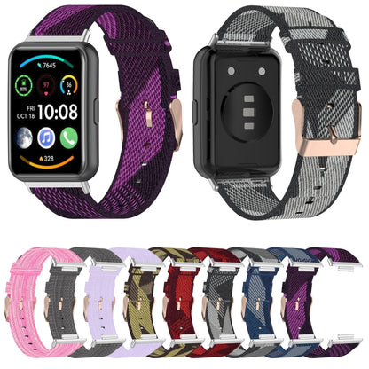Bracelet de montre tissé en nylon, For Huawei Watch Fit 2
