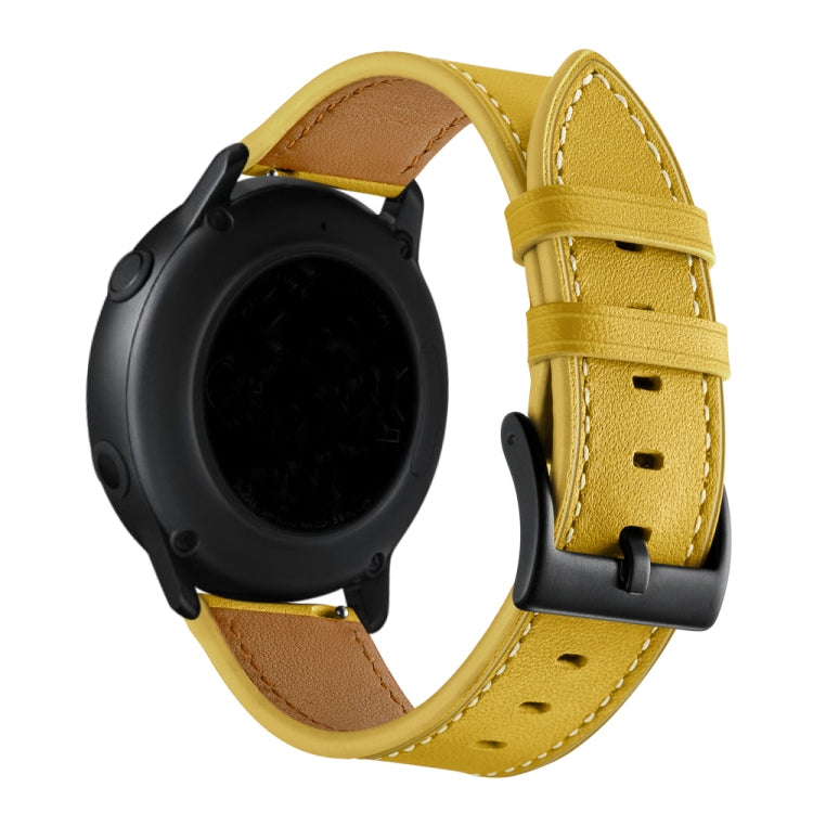 Bracelet de montre en fil à coudre en cuir première couche 20 mm / 22 mm, For Huawei Watch GT3 Pro 43mm / 46mm
