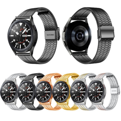 20mm / 22mm Pour Samsung Smart Watch Bracelet de montre universel en acier inoxydable à sept perles, 22mm