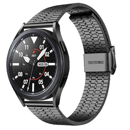 20mmPour Samsung Smart Watch Bracelet de montre universel en acier inoxydable à sept perles, 20mm