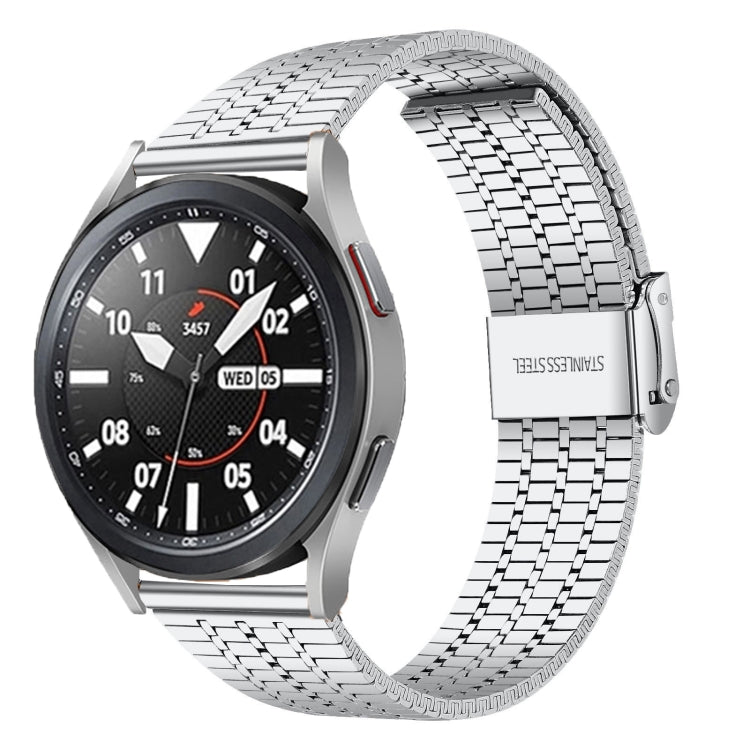 20mmPour Samsung Smart Watch Bracelet de montre universel en acier inoxydable à sept perles, 20mm
