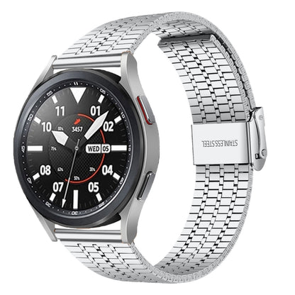20mmPour Samsung Smart Watch Bracelet de montre universel en acier inoxydable à sept perles, 20mm