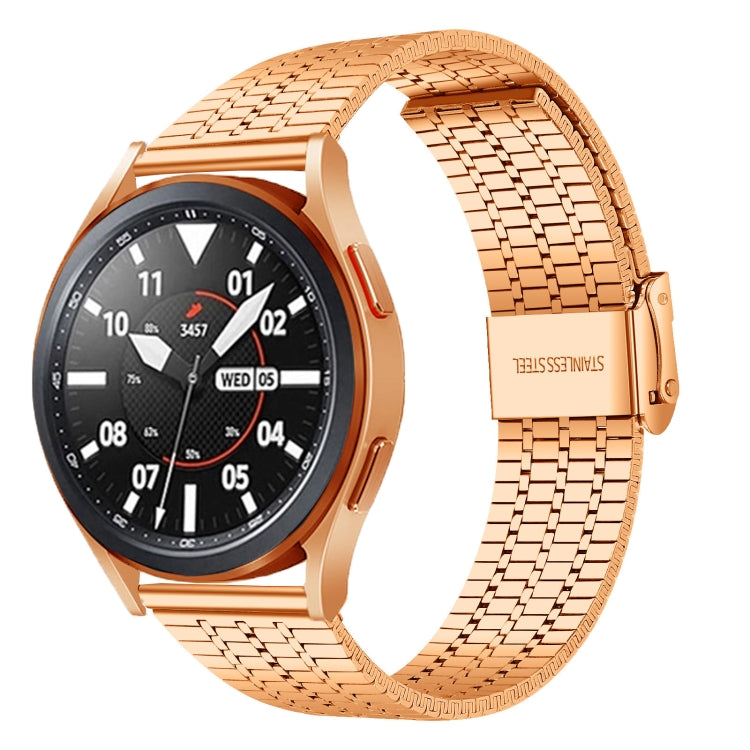 20mmPour Samsung Smart Watch Bracelet de montre universel en acier inoxydable à sept perles, 20mm