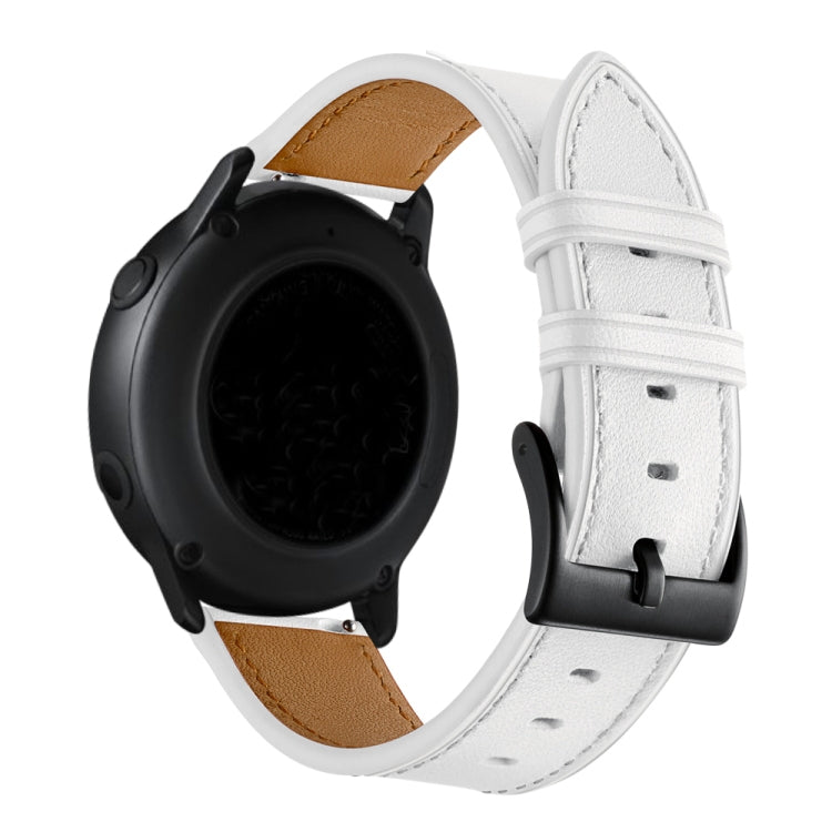 Bracelet de montre en fil à coudre en cuir de première couche de 20 mm, For Huawei Watch GT3 Pro 43mm / 46mm