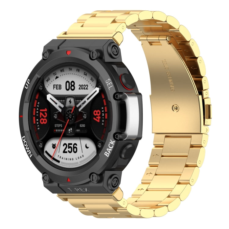 Pour Huami Amazfit T-Rex 2 Bracelet de montre en acier à trois souches