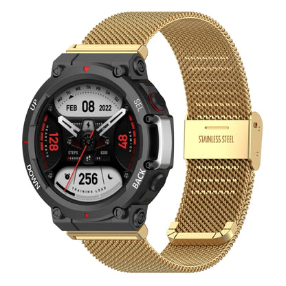 Pour Huami Amazfit T-Rex 2 Bracelet de montre en acier inoxydable à encliquetage