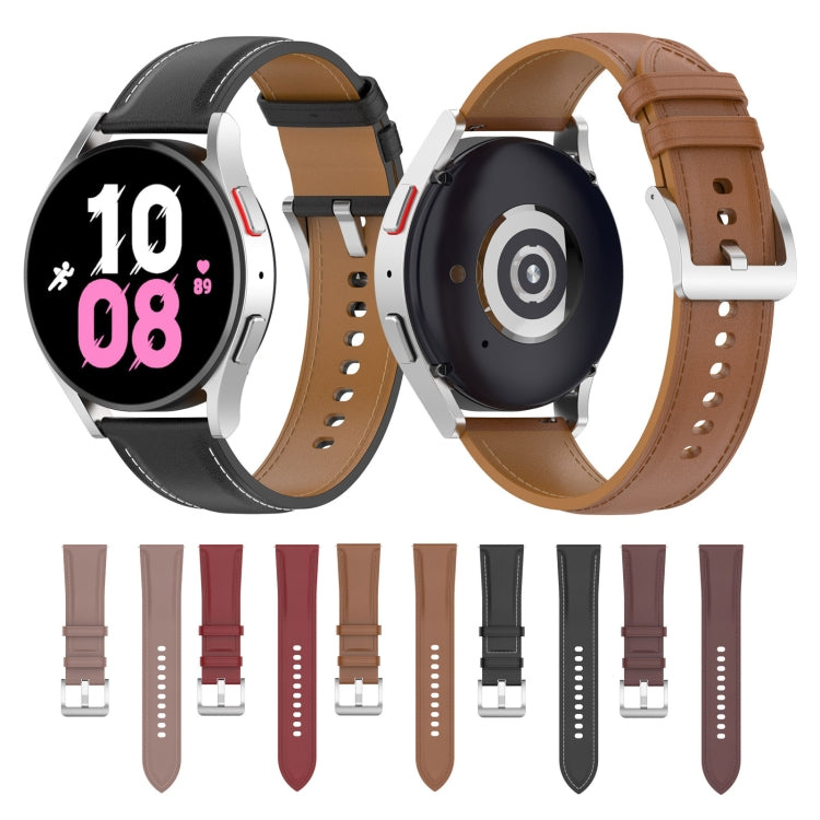 Bracelet de montre en cuir de qualité supérieure, For Samsung Galaxy Watch 5 40mm, For Samsung Galaxy Watch 5 44mm, For Samsung Galaxy Watch 5 Pro 45mm