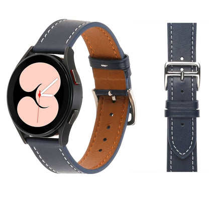 Bracelet de montre en cuir à armure toile, For Samsung Galaxy Watch5 Pro 45mm/5 44mm/5 40mm