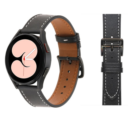 Bracelet de montre en cuir à armure toile, For Samsung Galaxy Watch5 Pro 45mm/5 44mm/5 40mm