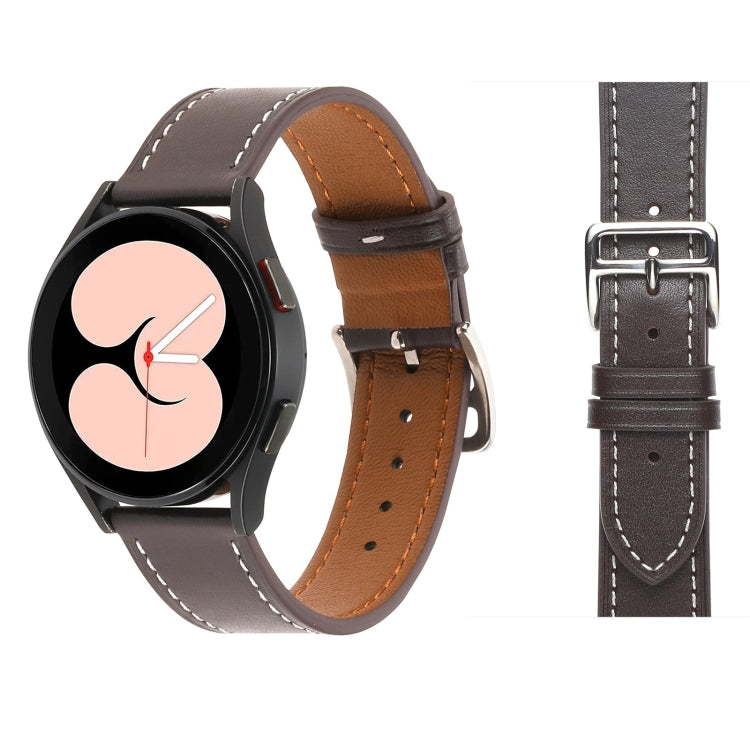 Bracelet de montre en cuir à armure toile, For Samsung Galaxy Watch5 Pro 45mm/5 44mm/5 40mm