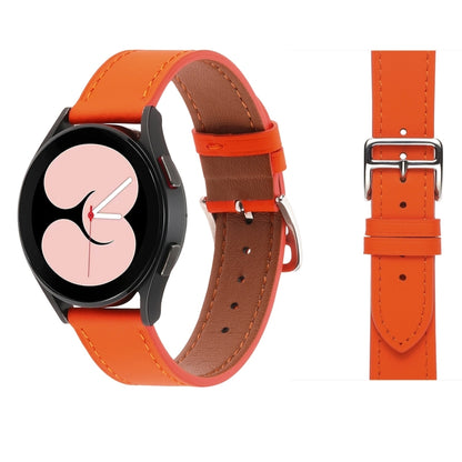 Bracelet de montre en cuir à armure toile, For Samsung Galaxy Watch5 Pro 45mm/5 44mm/5 40mm