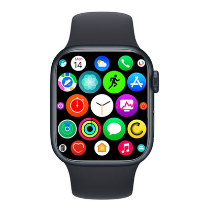 W17 Pro Max Montre intelligente en silicone avec rappel de message d'appel Bluetooth 1,9 pouces