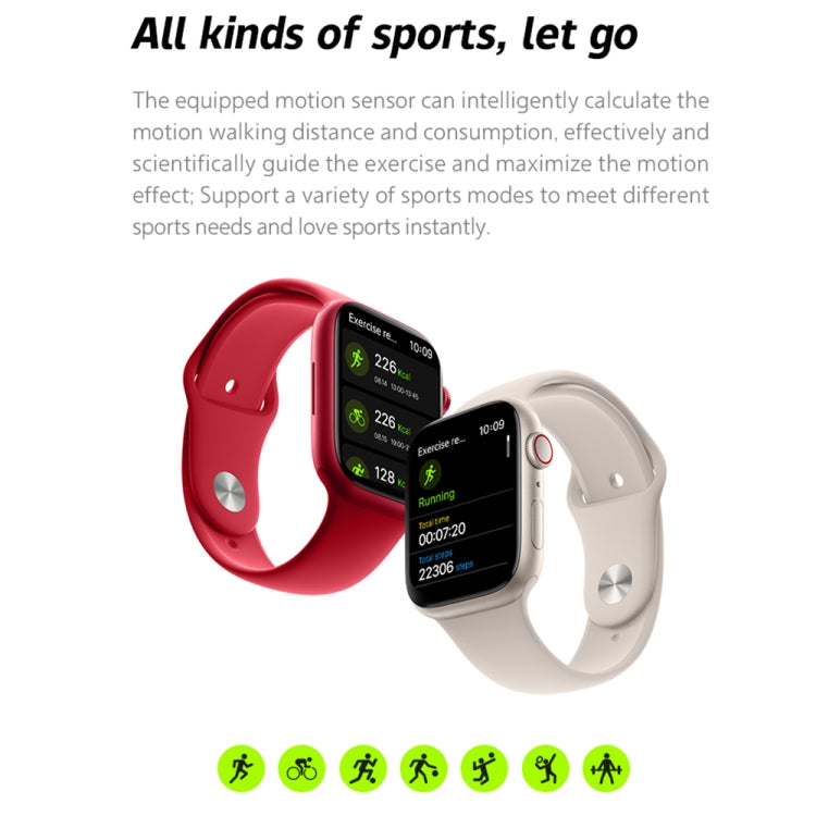 W17 Pro Max Montre intelligente en silicone avec rappel de message d'appel Bluetooth 1,9 pouces