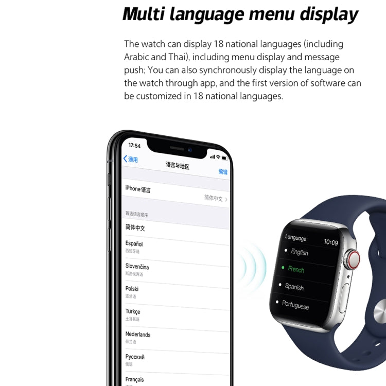 W17 Pro Max Montre intelligente en silicone avec rappel de message d'appel Bluetooth 1,9 pouces