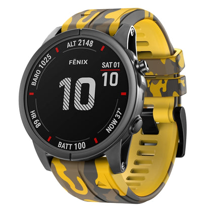 Bracelet de montre en silicone camouflage, For Garmin Fenix 7, For Garmin Fenix 7X