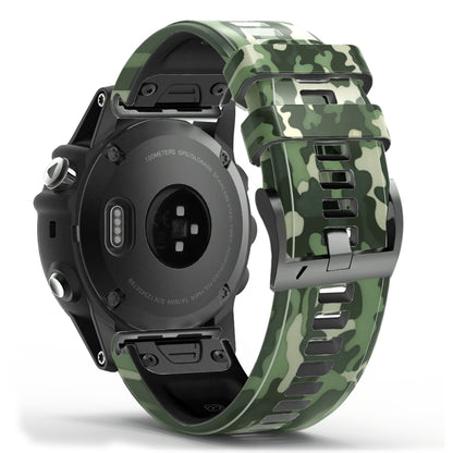 Bracelet de montre en silicone camouflage, For Garmin Fenix 7, For Garmin Fenix 7X