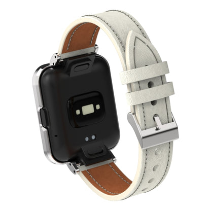 Bracelet de montre intégré en cuir véritable avec boîtier en métal, For Xiaomi Mi Watch Lite / Redmi Watch, For Xiaomi Redmi Watch 2, For Xiaomi Redmi Watch 2 Lite