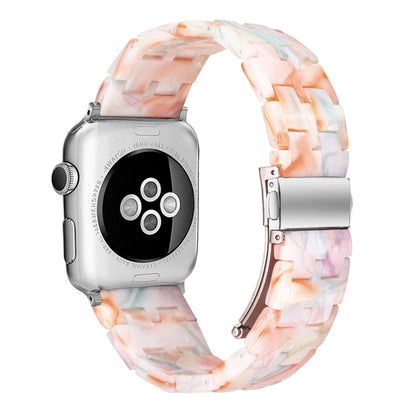 Bracelet de montre en résine à cinq perles pour la série Apple Watch, 7 45mm / 6&SE&5&4 44mm / 3&2&1 42mm, 7 41mm / 6&SE&5&4 40mm / 3&2&1 38mm