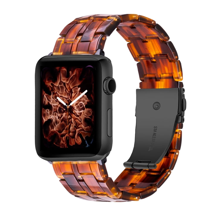 Bracelet de montre en résine à cinq perles pour la série Apple Watch, 7 45mm / 6&SE&5&4 44mm / 3&2&1 42mm, 7 41mm / 6&SE&5&4 40mm / 3&2&1 38mm