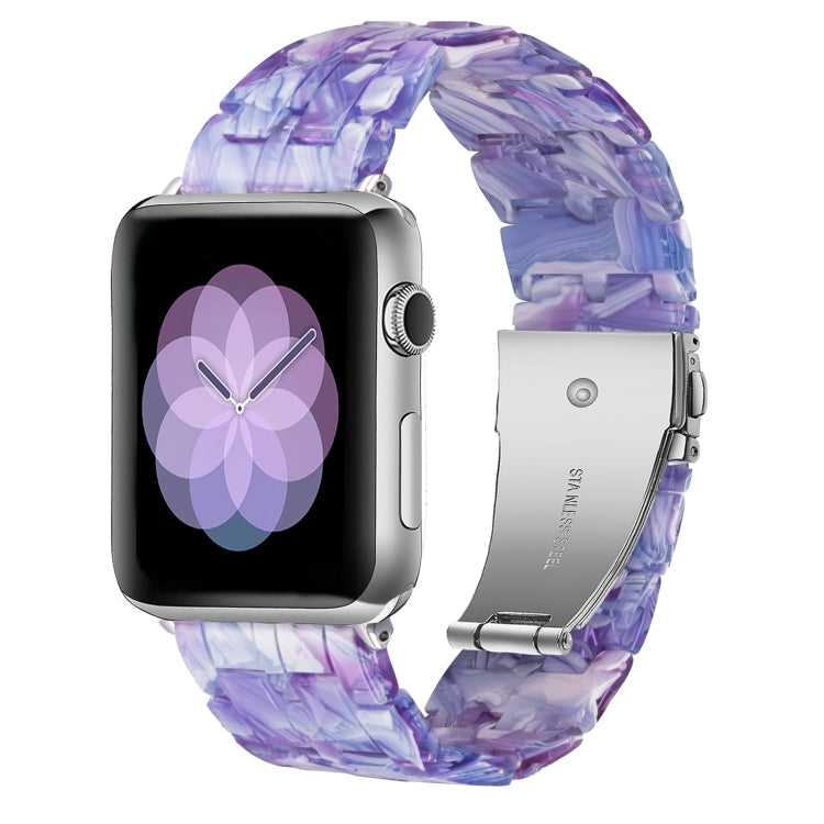 Bracelet de montre en résine à cinq perles pour la série Apple Watch, 7 45mm / 6&SE&5&4 44mm / 3&2&1 42mm, 7 41mm / 6&SE&5&4 40mm / 3&2&1 38mm