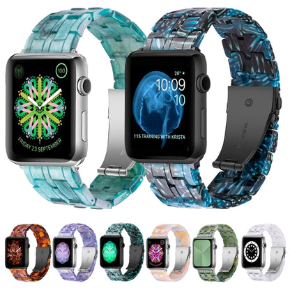Bracelet de montre en résine à cinq perles pour la série Apple Watch, 7 45mm / 6&SE&5&4 44mm / 3&2&1 42mm, 7 41mm / 6&SE&5&4 40mm / 3&2&1 38mm