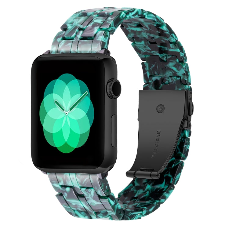Bracelet de montre en résine à cinq perles pour la série Apple Watch, 7 45mm / 6&SE&5&4 44mm / 3&2&1 42mm, 7 41mm / 6&SE&5&4 40mm / 3&2&1 38mm