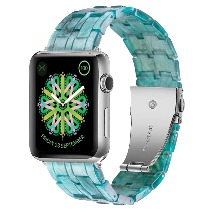 Bracelet de montre en résine à cinq perles pour la série Apple Watch, 7 45mm / 6&SE&5&4 44mm / 3&2&1 42mm, 7 41mm / 6&SE&5&4 40mm / 3&2&1 38mm