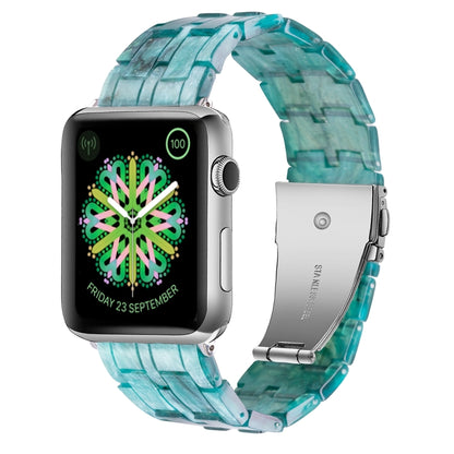 Bracelet de montre en résine à cinq perles pour la série Apple Watch, 7 45mm / 6&SE&5&4 44mm / 3&2&1 42mm, 7 41mm / 6&SE&5&4 40mm / 3&2&1 38mm
