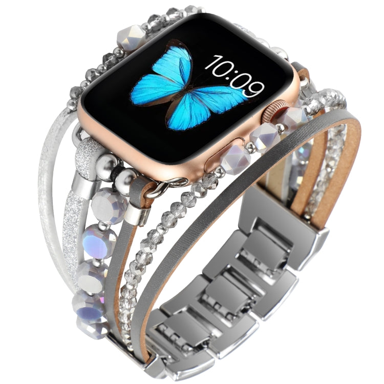 Bracelet de montre de bijoux pour la série Apple Watch, 7 45mm / 6&SE&5&4 44mm / 3&2&1 42mm, 7 41mm / 6&SE&5&4 40mm / 3&2&1 38mm