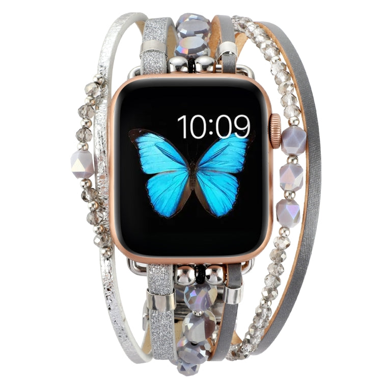 Bracelet de montre de bijoux pour la série Apple Watch, 7 45mm / 6&SE&5&4 44mm / 3&2&1 42mm, 7 41mm / 6&SE&5&4 40mm / 3&2&1 38mm