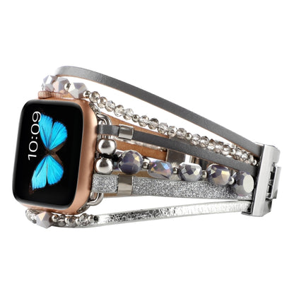 Bracelet de montre de bijoux pour la série Apple Watch, 7 45mm / 6&SE&5&4 44mm / 3&2&1 42mm, 7 41mm / 6&SE&5&4 40mm / 3&2&1 38mm