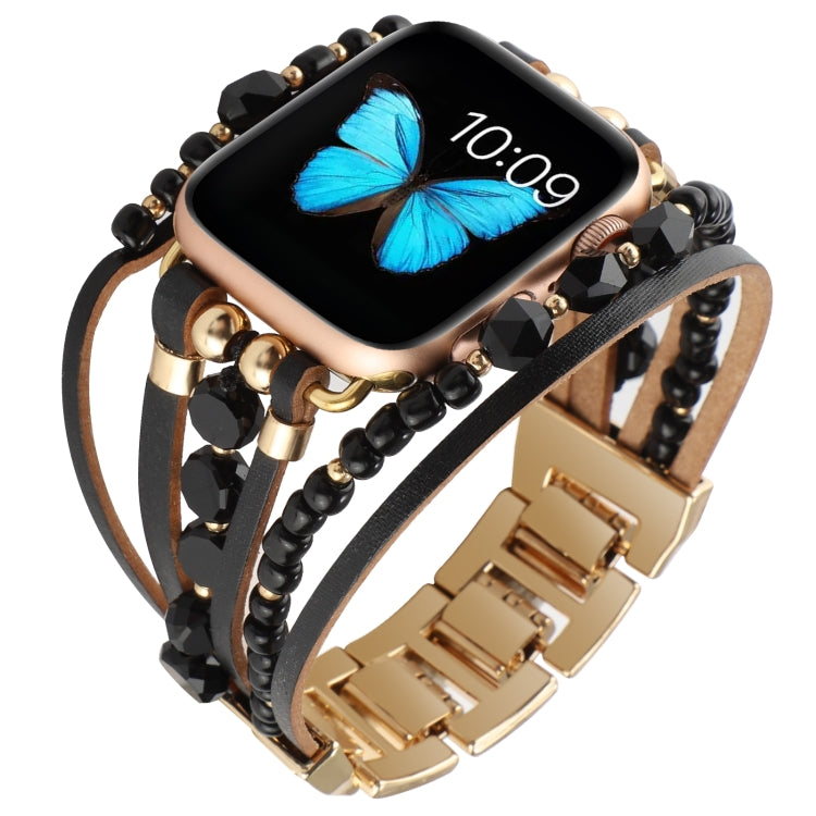 Bracelet de montre de bijoux pour la série Apple Watch, 7 45mm / 6&SE&5&4 44mm / 3&2&1 42mm, 7 41mm / 6&SE&5&4 40mm / 3&2&1 38mm