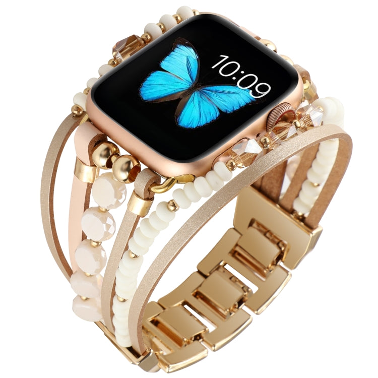 Bracelet de montre de bijoux pour la série Apple Watch, 7 45mm / 6&SE&5&4 44mm / 3&2&1 42mm, 7 41mm / 6&SE&5&4 40mm / 3&2&1 38mm