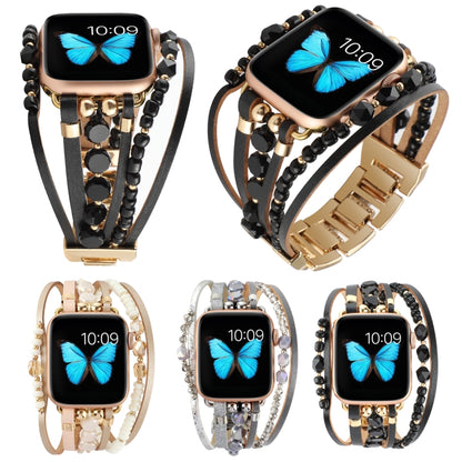 Bracelet de montre de bijoux pour la série Apple Watch, 7 45mm / 6&SE&5&4 44mm / 3&2&1 42mm, 7 41mm / 6&SE&5&4 40mm / 3&2&1 38mm